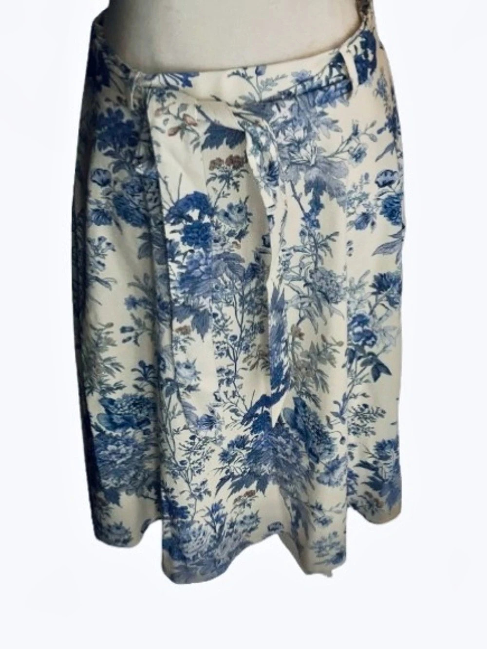 Floral Cotton ANTONIO MELANI Skirt Toile Designer Boho Tea Fall Autumn Small
